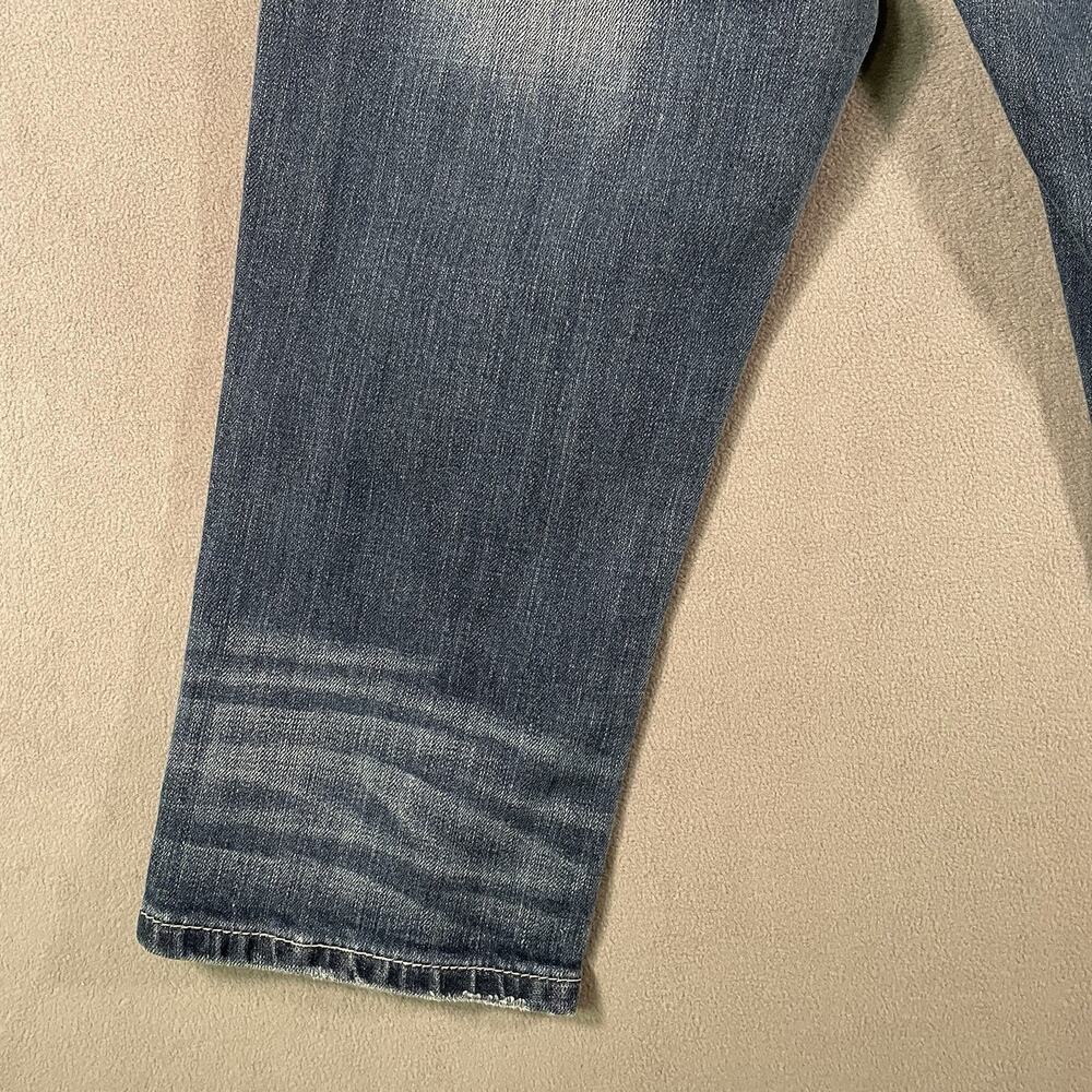 Miss Me Capri Crop Blue Jeans 27 x 16.5 Flap Pocket Bling JE5427C2 - Picture 11 of 13